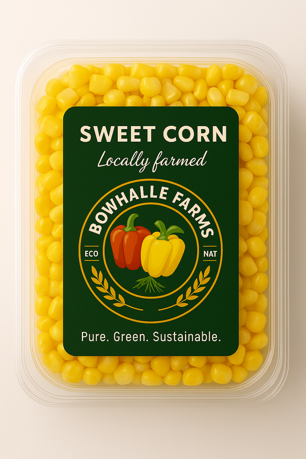 Bowhalle Farms Sweet Corn Packaging